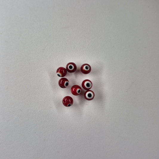 Evil Eye 6mm Glass Fishing Beads 8/pk