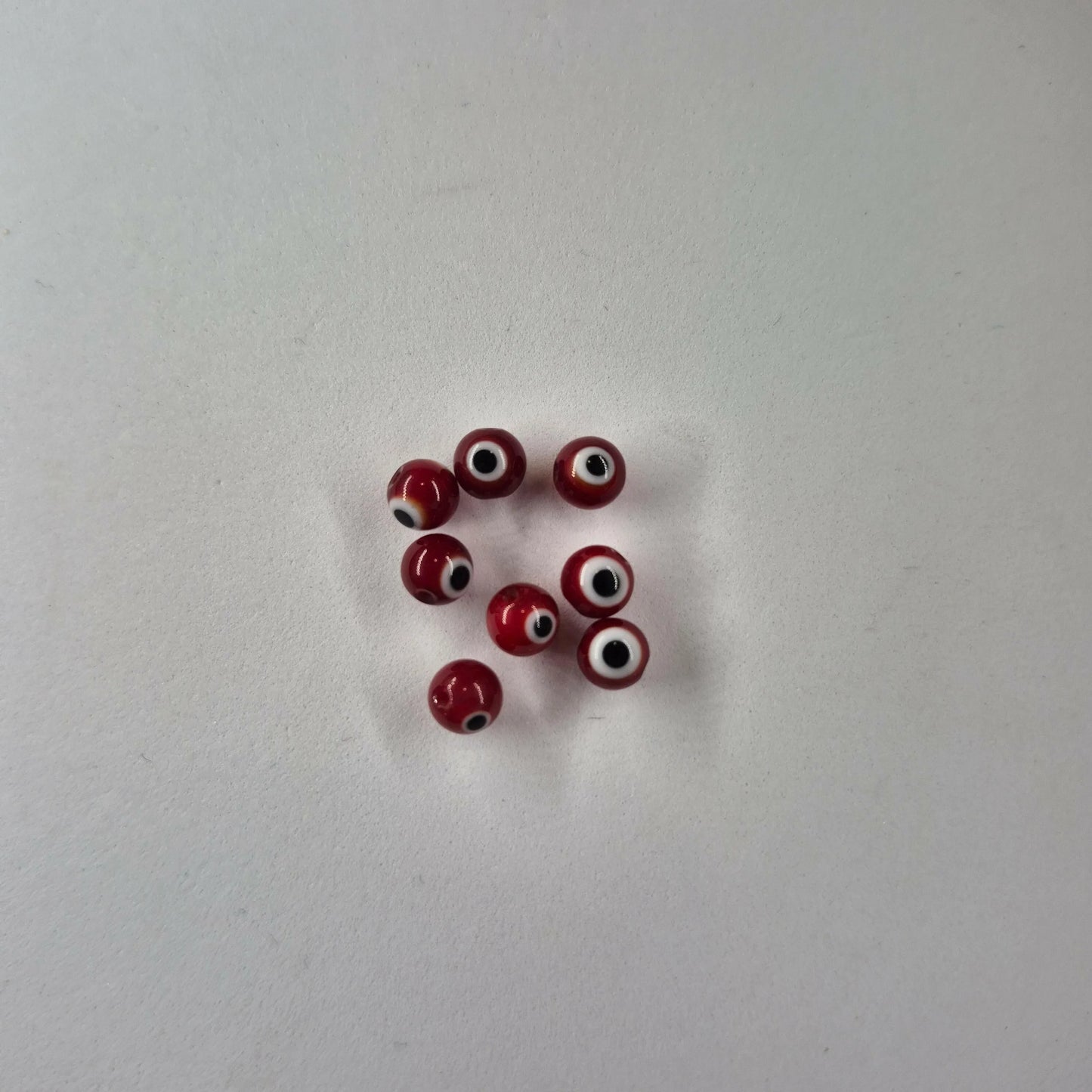 Evil Eye 6mm Glass Fishing Beads 8/pk