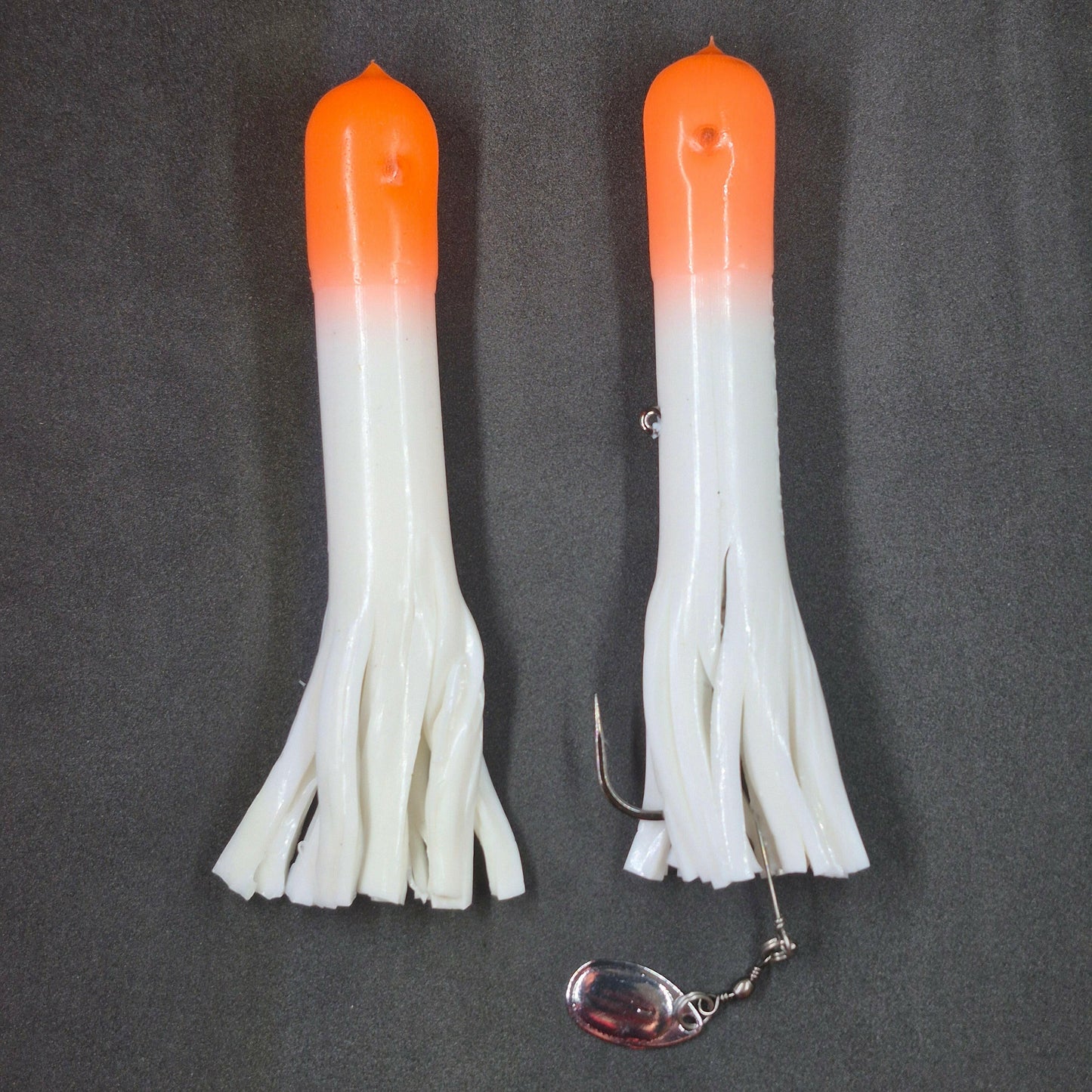 🍁Hitch & Fish 5" Glow Rattle Laker Tube Jigs 2oz