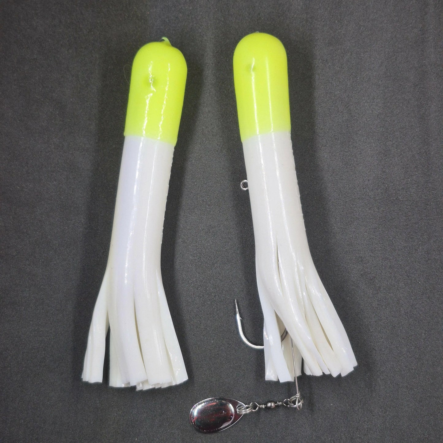 🍁Hitch & Fish 5" Glow Rattle Laker Tube Jigs 2oz