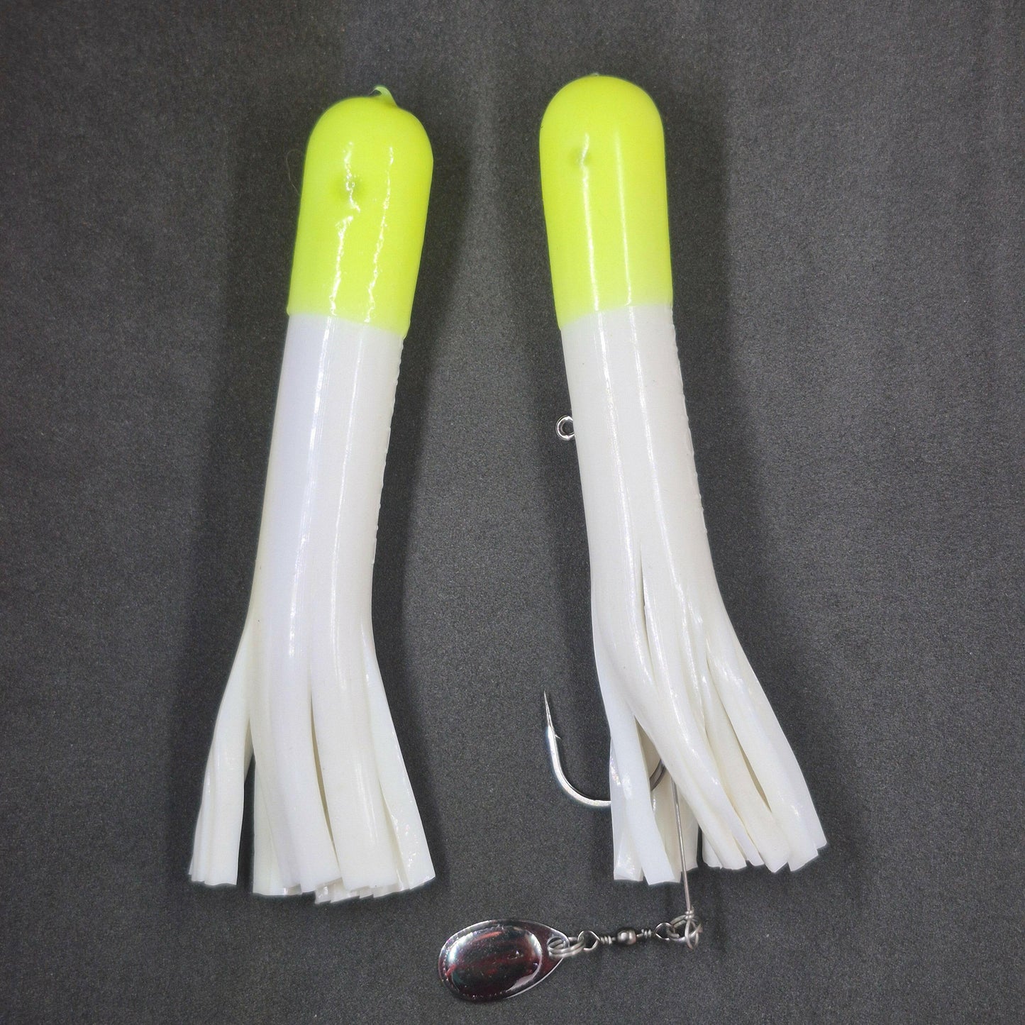 🍁Hitch & Fish 5" Glow Rattle Laker Tube Jigs 2oz