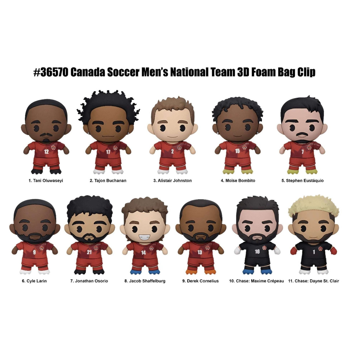 2026 World Cup Team Canada Mystery 3D Foam Bag Clip