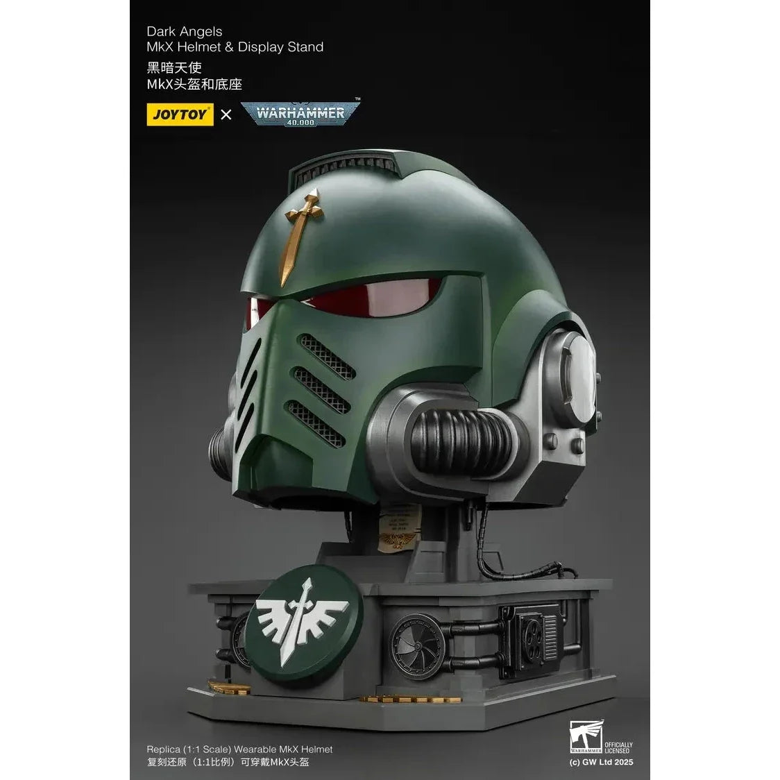 JOYTOY - Dark Angels MkX Helmet & Display Stand (PRE-ORDER RELEASE PENDING)