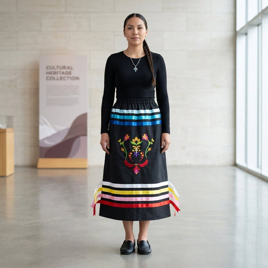 OLDTRIBES™  Metis Floral Ribbon Skirt