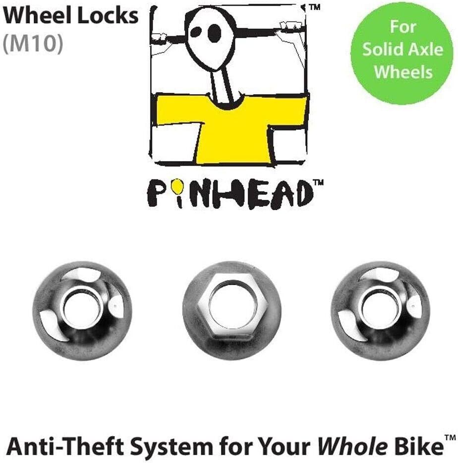 Pinhead M10 Locking Wheel Axle Nuts