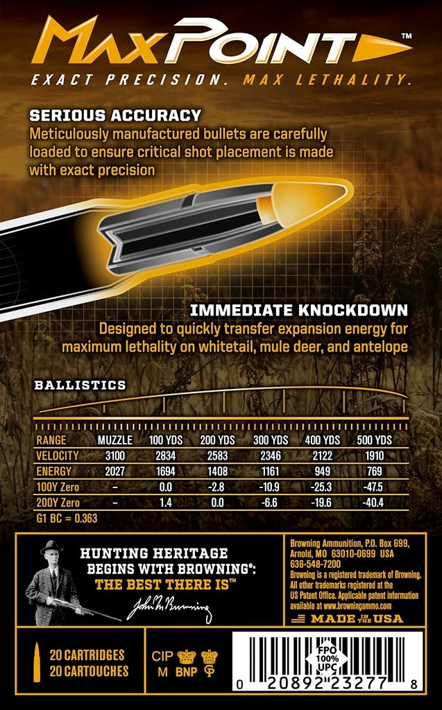 Browning 243 Winchester, 95 Grain