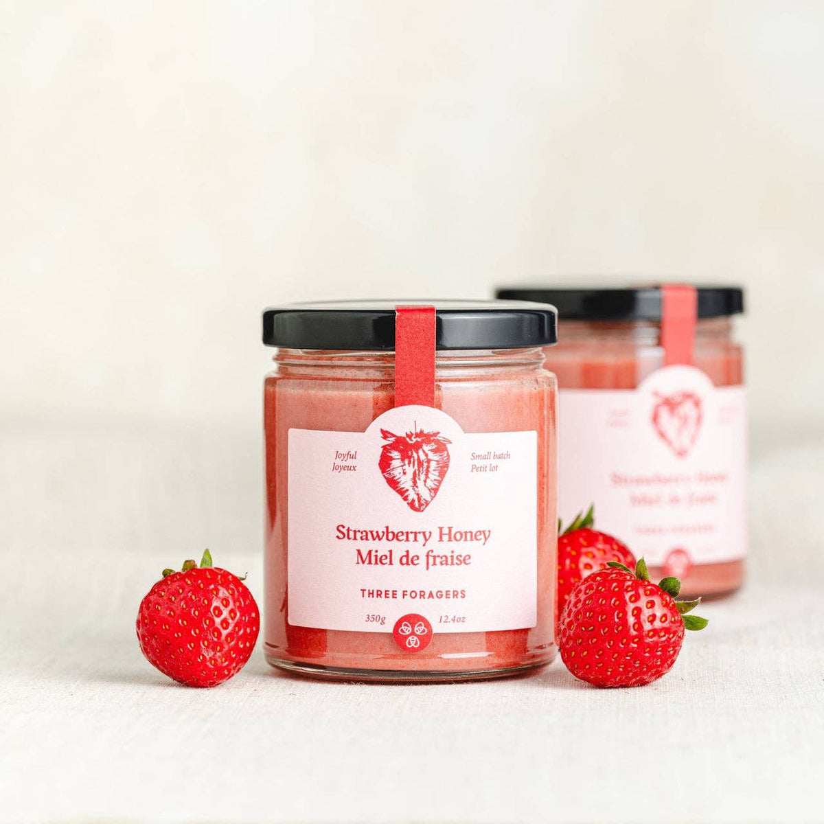 Three Foragers Strawberry Infused Creamed Honey 350 g