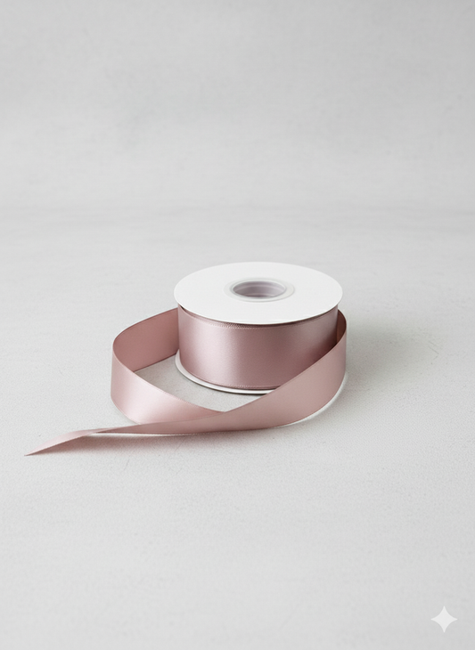 Satin Ribbon Double Face- Dusky Rose #814-3.8 cm Wide