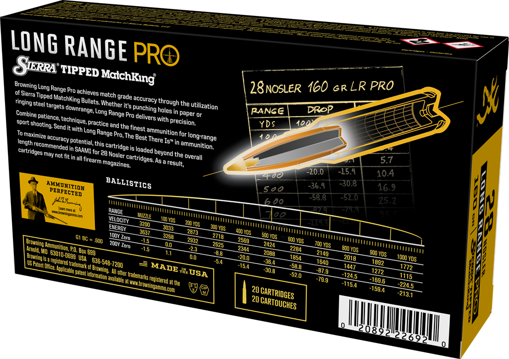 Browning 28 Nosler, 160 Grain