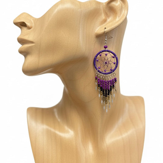 Dark Purple Dreamcatcher Dangles