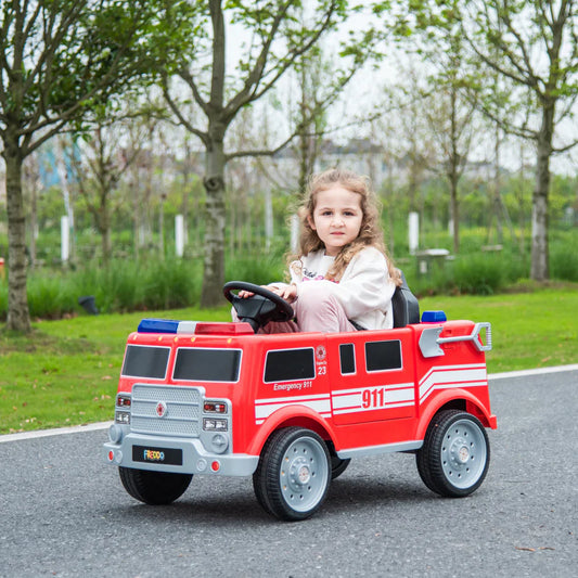 2026 Fire Truck 12V DELUXE Kids Ride On Car with Remote Control