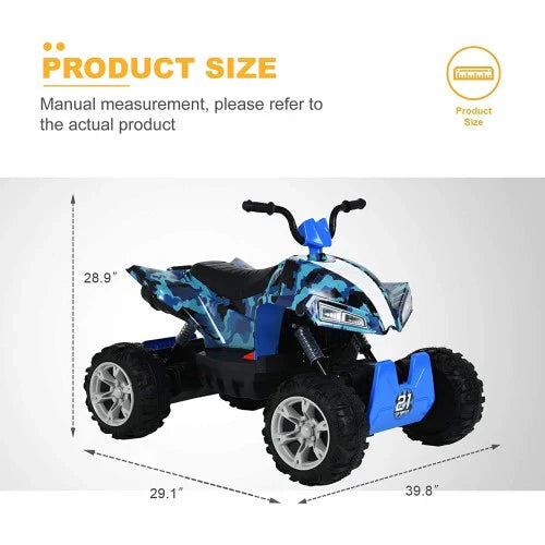 2026 24V Off-Road 4X4 Kids Ride On ATV For Age 3 to 8