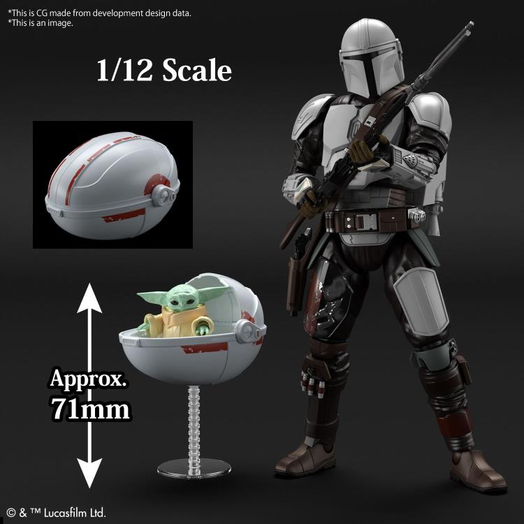 The Mandalorian Grogu 1/4 AND 1/12 Scale Model Kit Set