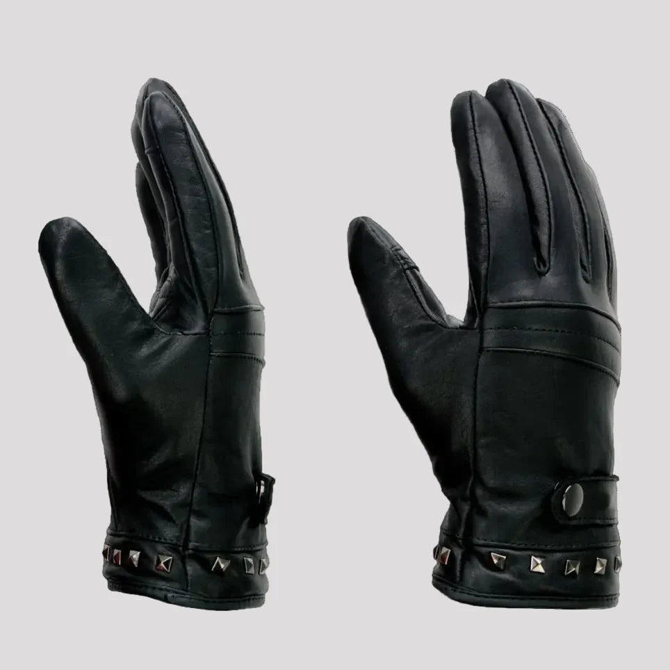 Open Road Women's Touch Tip Leather Motorcycle Gloves