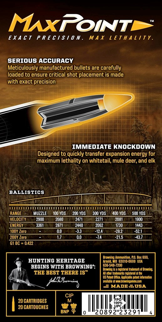 Browning 300 WSM, 180 Grain