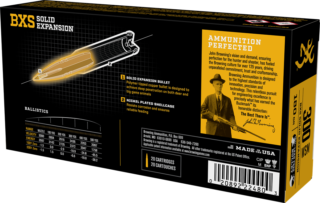 Browning 300 WSM, 180 Grain