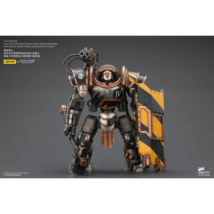 JOYTOY - Iron Warriors Iron Circle Domitar-Ferrum Class Battle-automata with Karceri Battle Shield and Graviton Crusher