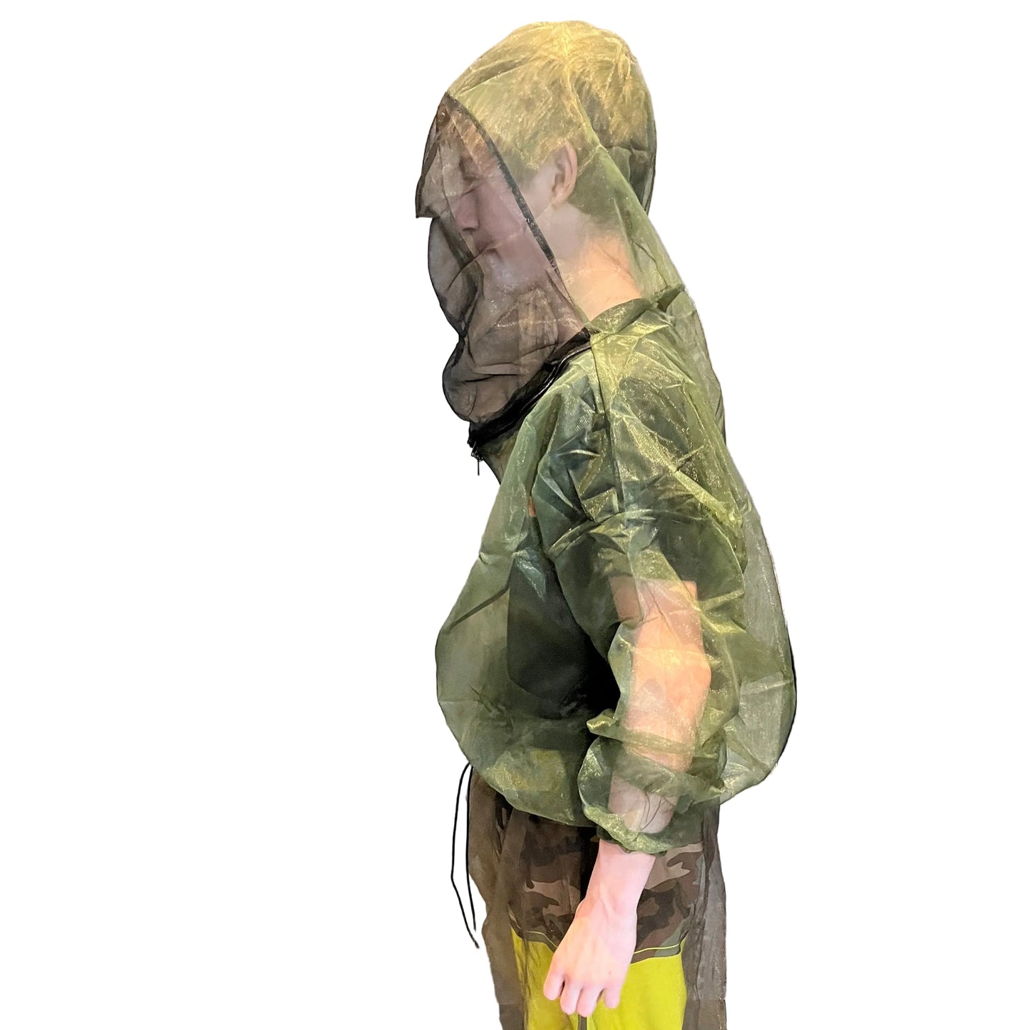 Bushline Outdoors Mesh Adult Pullover Bug Jackets with Zip Back Hood & Neck