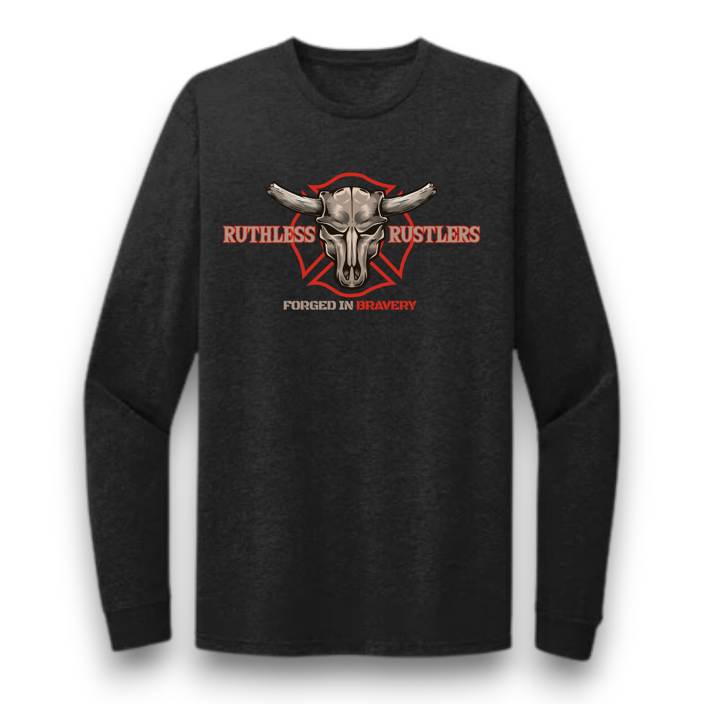 Ruthless Rustlers Forged In Bravery Long Sleeve T-Shirt