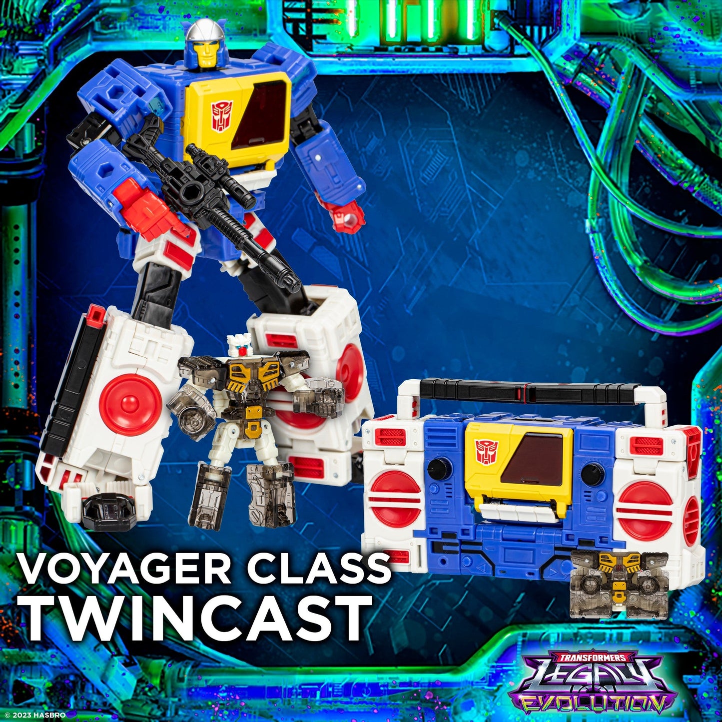 Transformers Legacy Evolution Twincast and Autobot Rewind - Voyager class