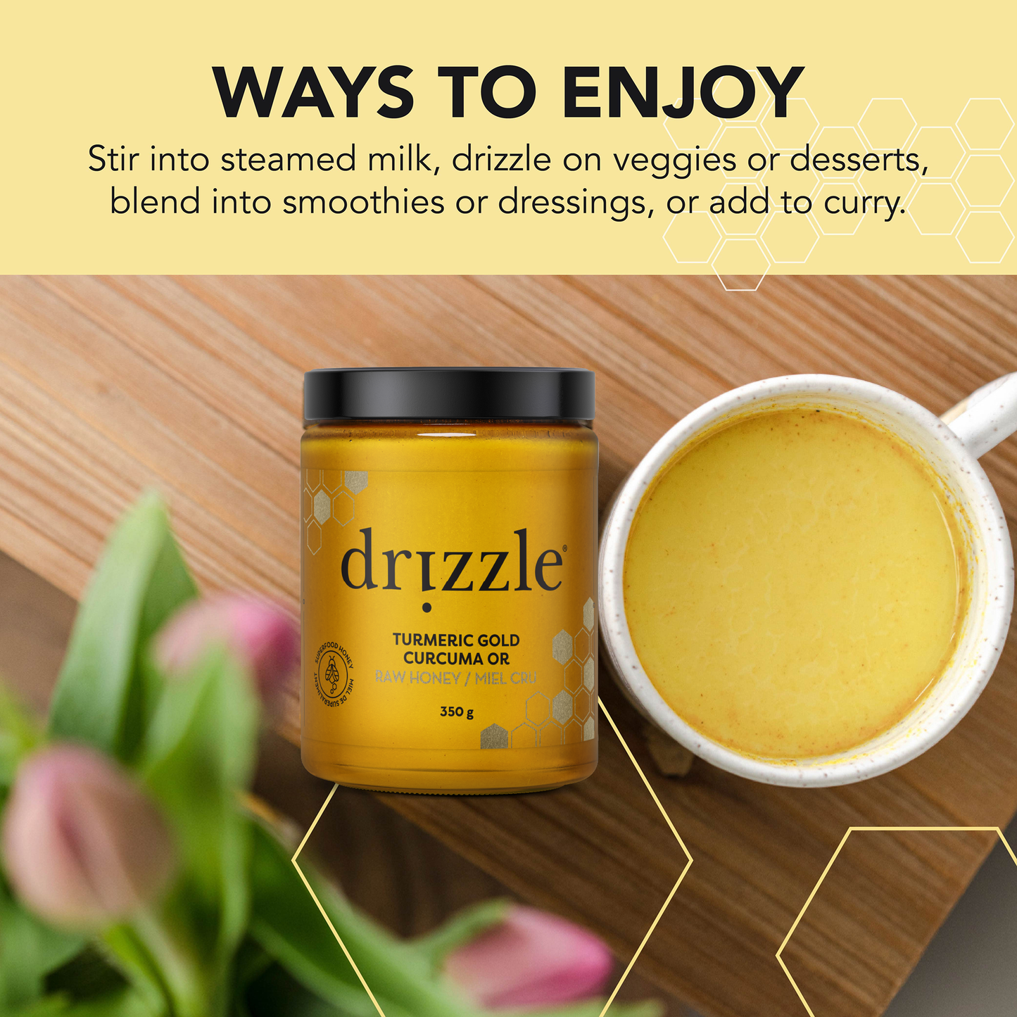 Drizzle Honey Turmeric Gold Superfood Honey