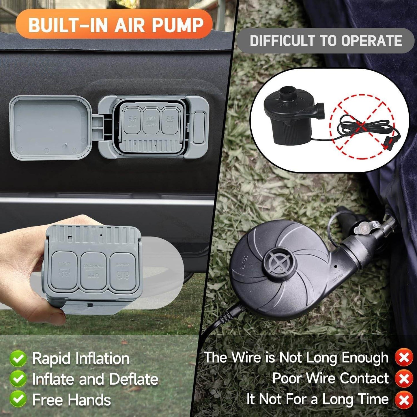 Inflatable Truck Bed Outdoor Camping Air Mattress 6.0-6.5ft