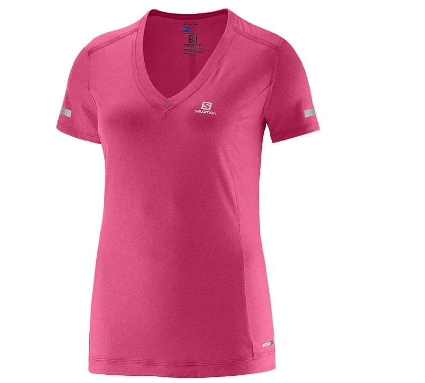 Salomon Women's Park Tee V-Neck Running Shirts XS-S