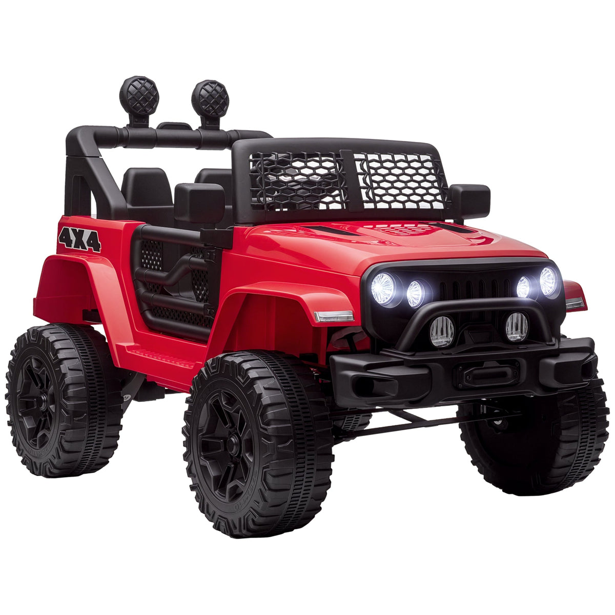 12V Battery Powered Kids Ride On Car Off Road Truck Toy w/ Parent Remote, Black