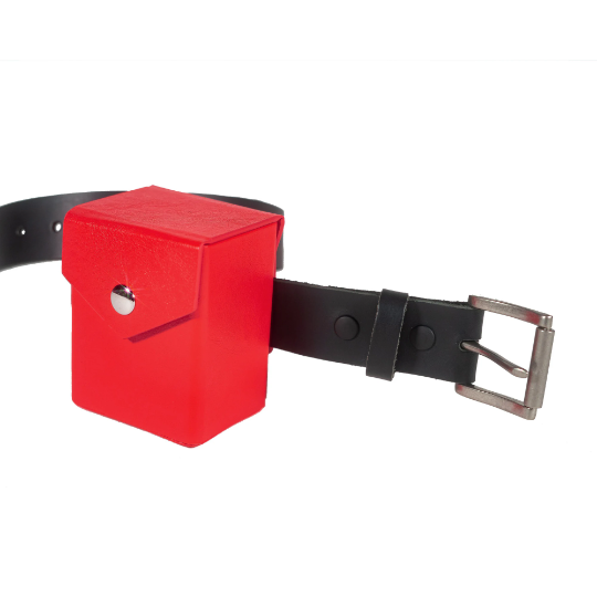 Hero Red Deck Box + Belt Loop - Hard Shell Faux Leather