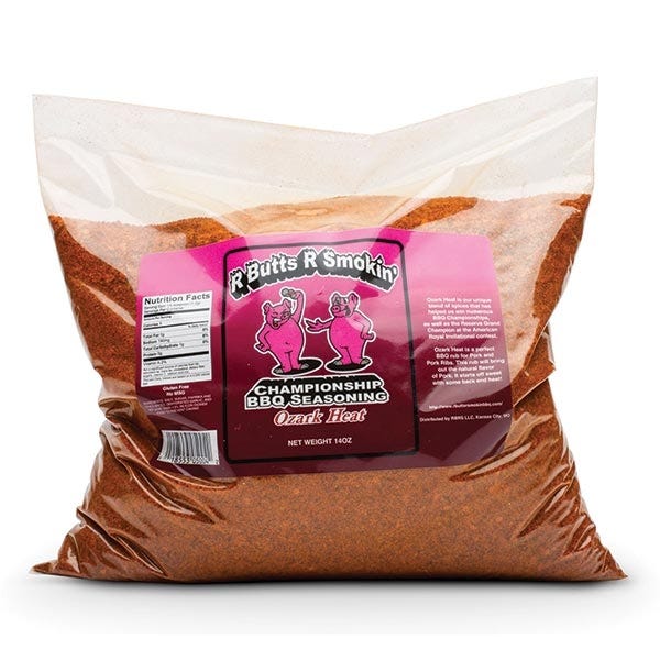 R Butts R Smokin' Ozark Heat BBQ Rub (5LB. COMPETITION BULK)