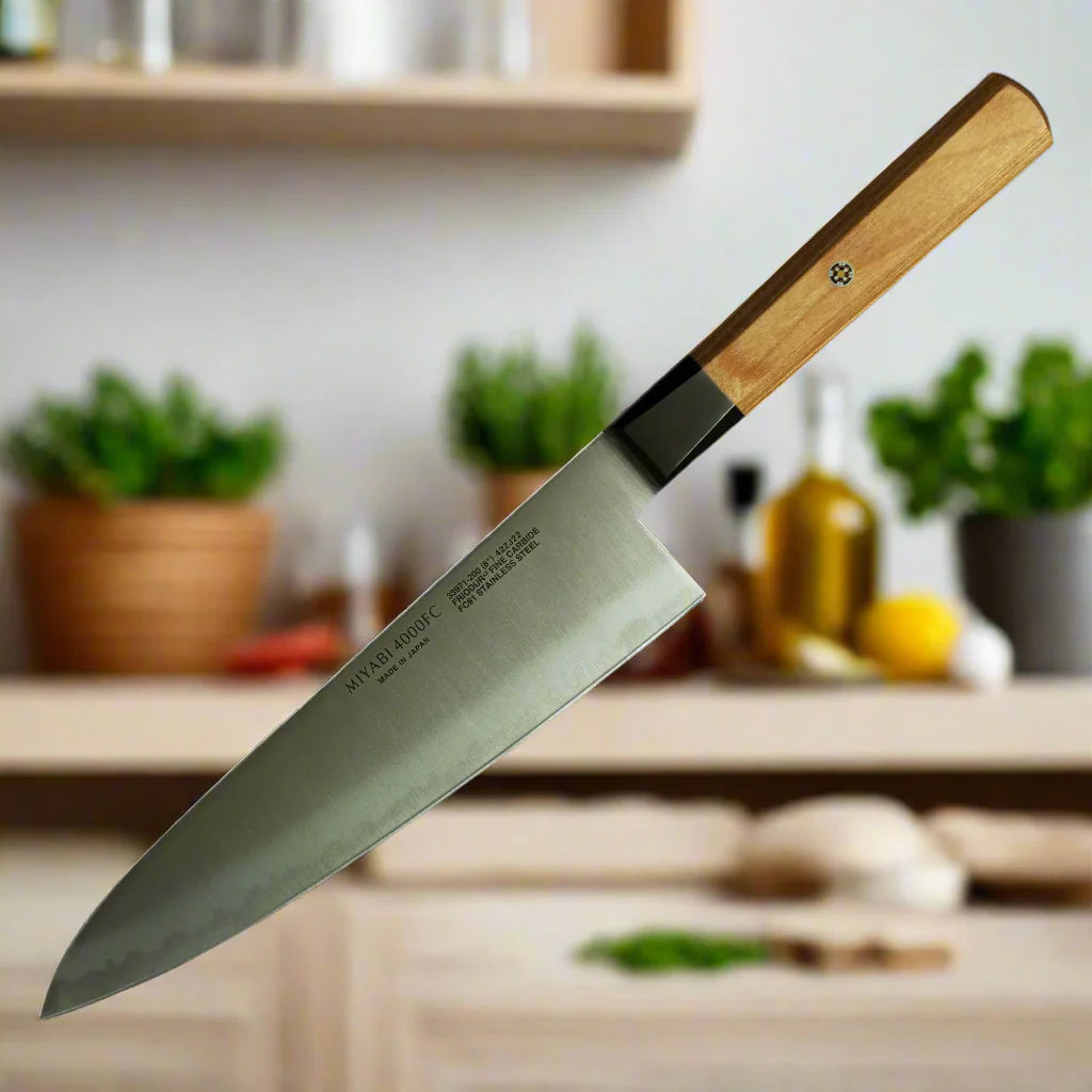 MIYABI 4000 FCV2 KOYA 8-Inch Gyutoh Knife – Beige Handle