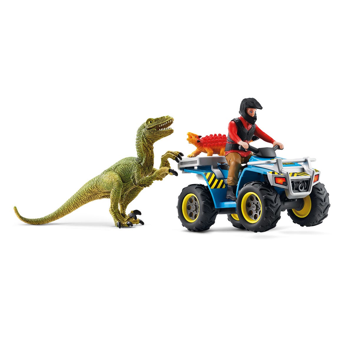 Quad escape from Velociraptor