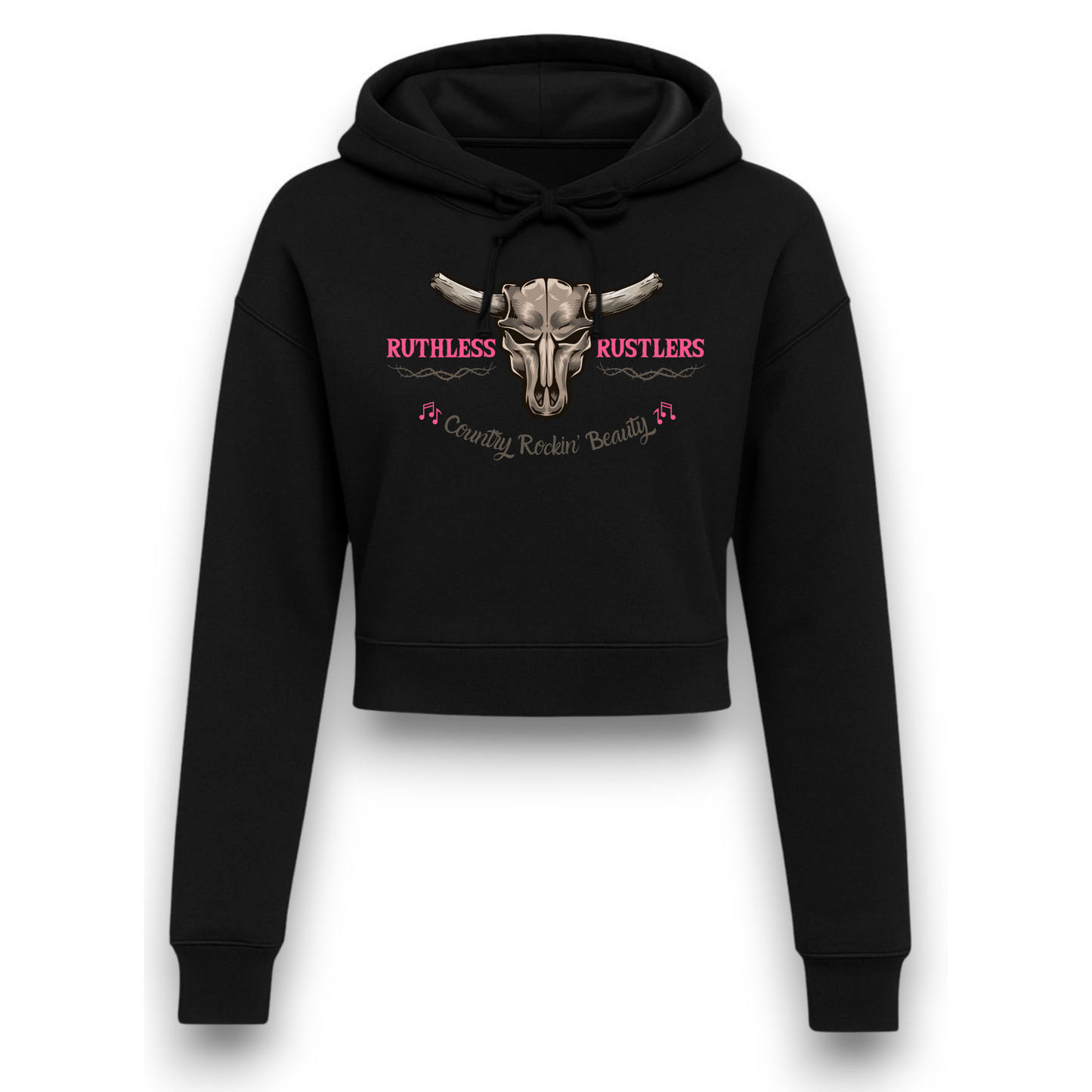 Ruthless Rustlers Country Rockin Beauty Cropped Hoodie