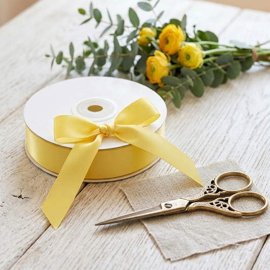 30 Meter Double Face Yellow #640 Ribbon Roll