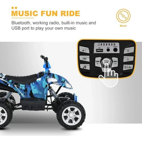 2026 24V Offroad 4X4 Kids Ride On ATV For Age 3 to 8