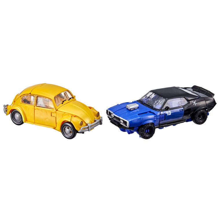 Transformers Toys Buzzworthy Bumblebee Studio Series Deluxe Class 18BB Bumblebee vs. 46BB Dropkick