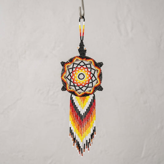 Black Sun Star Beaded Dream Catcher