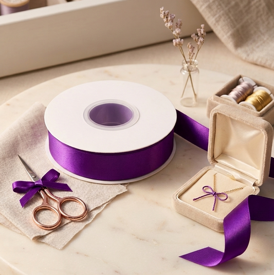 30 Meter Double Face Purple #467 Ribbon Roll