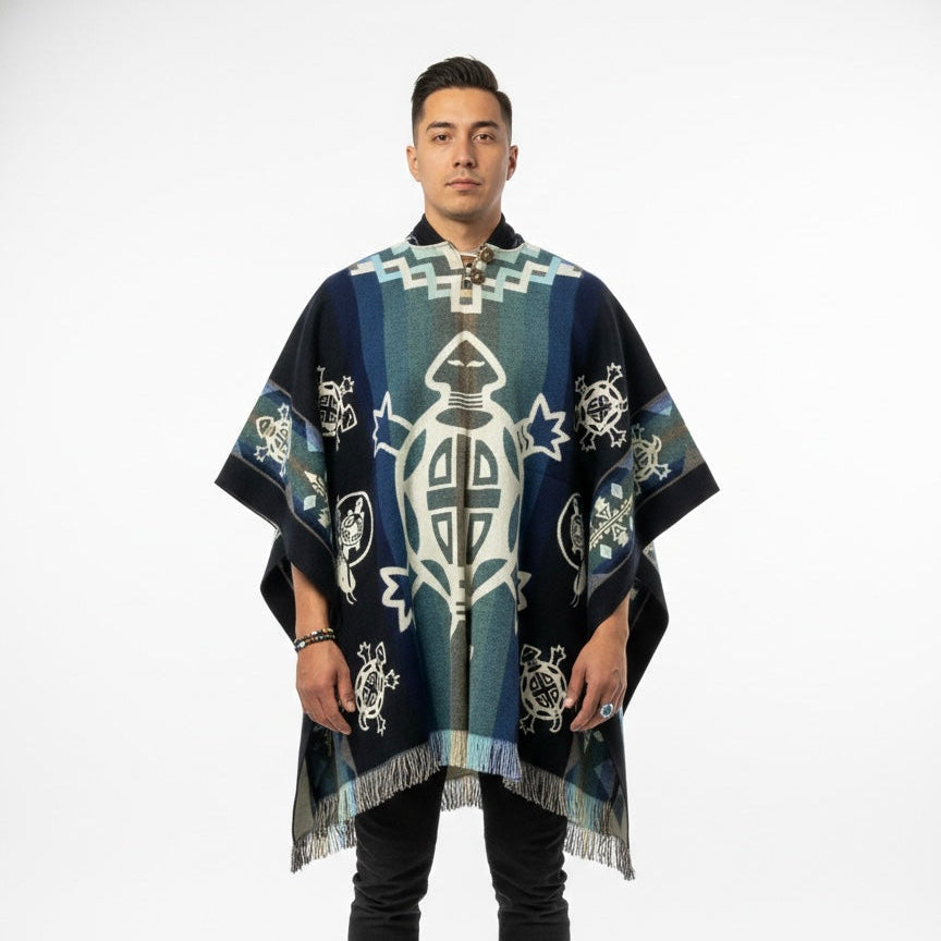 Turtle HandMade Wool Poncho