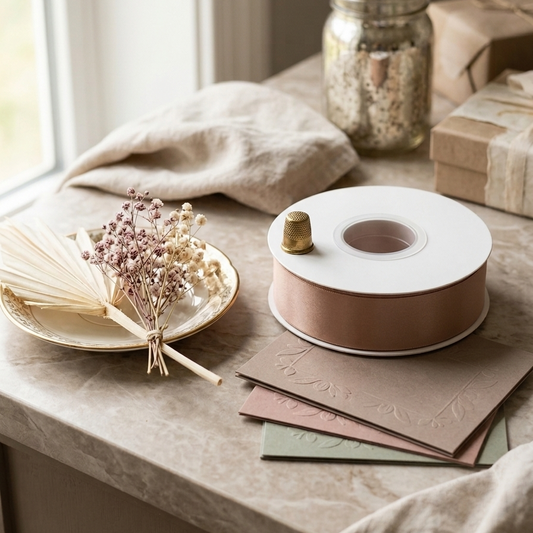 30 Meter Double Face Chocolate Brown #812 Ribbon Roll