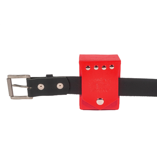 Hero Red Deck Box + Belt Loop - Hard Shell Faux Leather