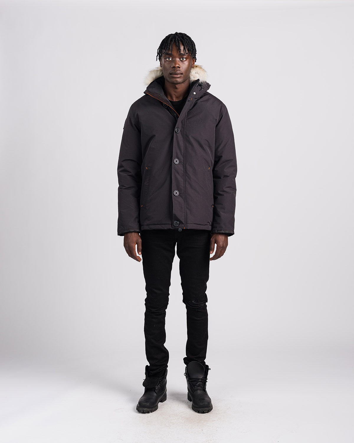 Outdoor Survival Canada Men's Nyik -40C Down Parka, Orca Black, Medium - ON DISPLAY