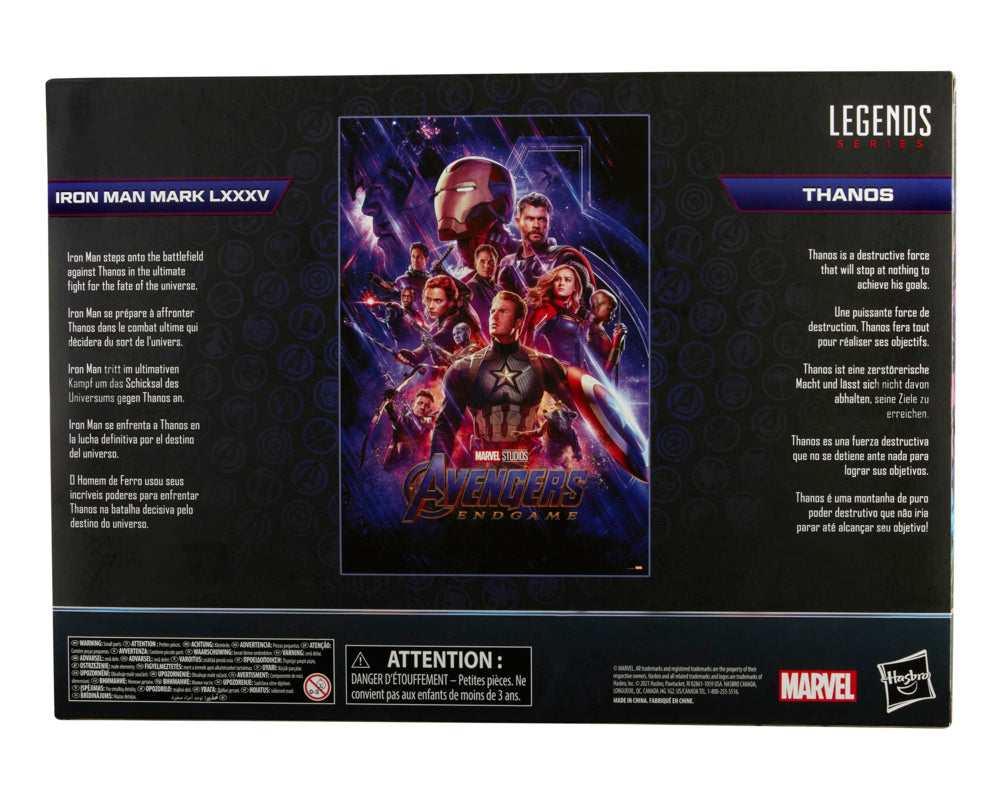 Marvel Legends Series 6-inch Iron Man Mark 85 vs. Thanos Infinity Saga