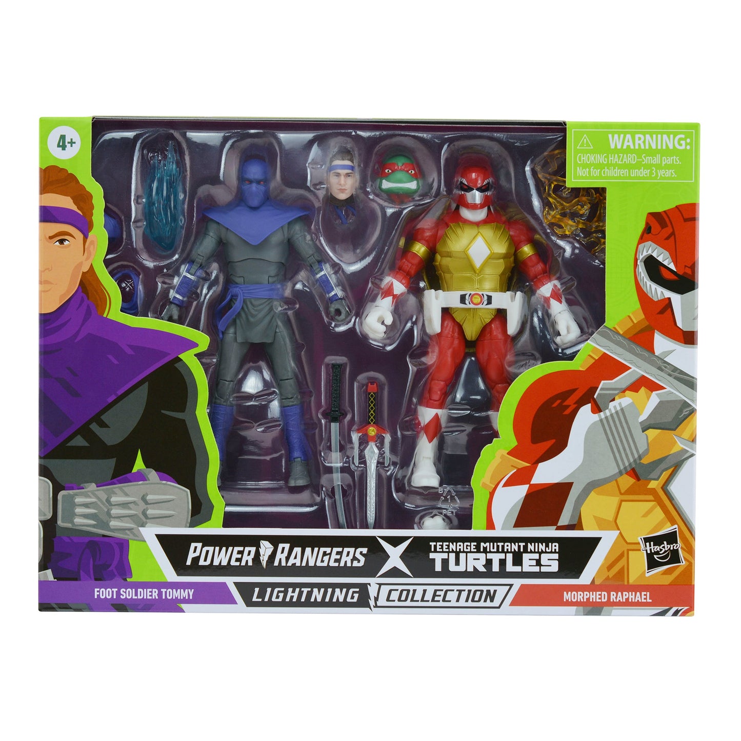 Power Rangers X Teenage Mutant Ninja Turtles Lightning Collection Morphed Raphael and Foot Soldier Tommy