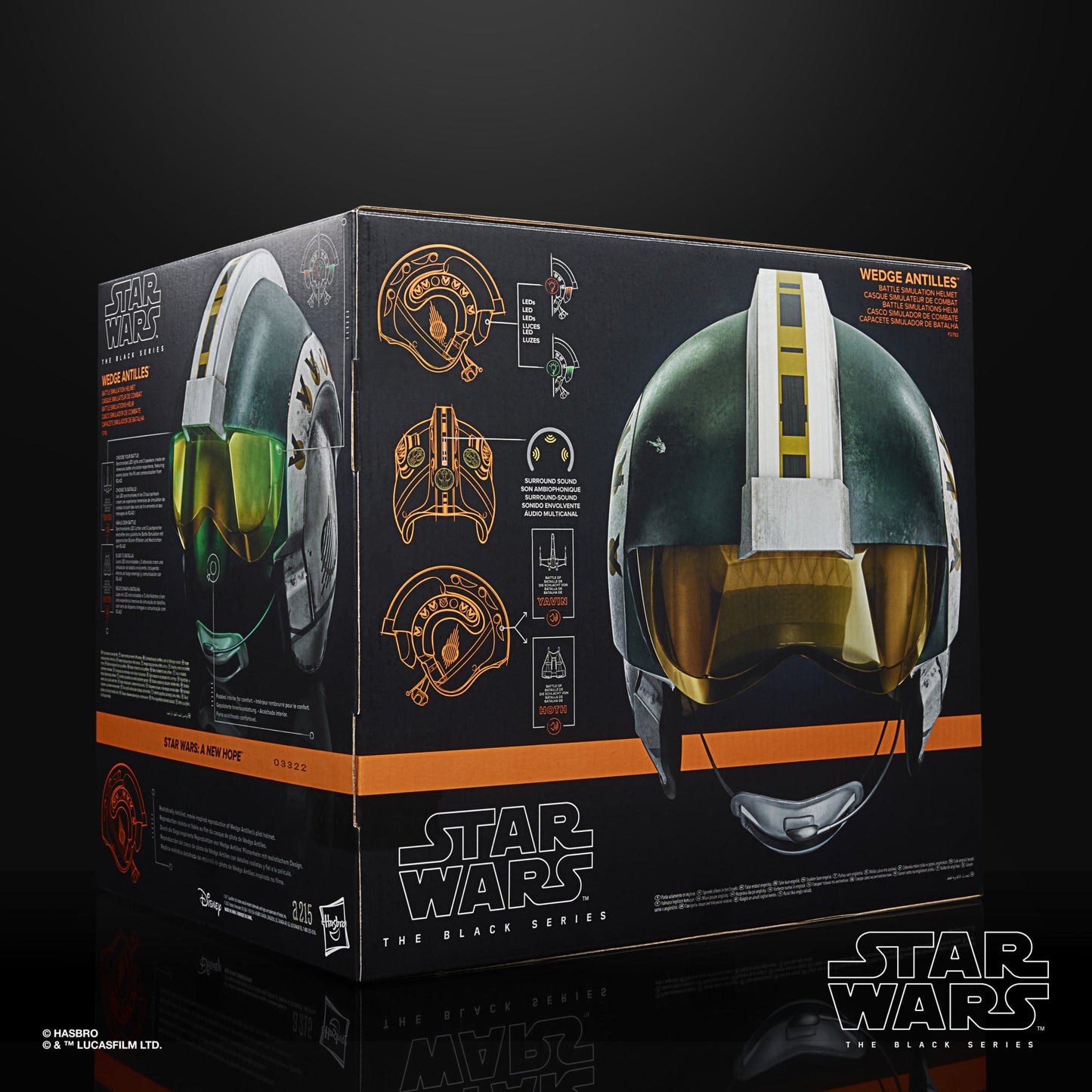 Star Wars The Black Series Wedge Antilles Battle Simulation Helmet Premium Electronic Collectible Roleplay Helmet
