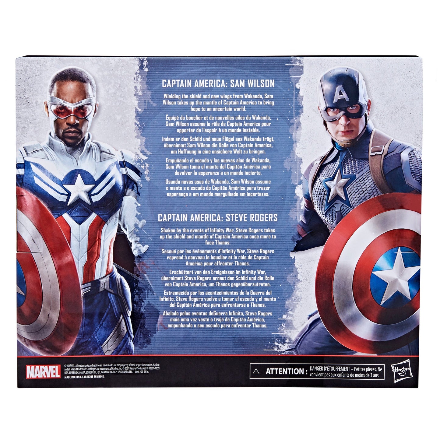 Marvel Legends Series Captain America 2-Pack Steve Rogers Sam Wilson MCU