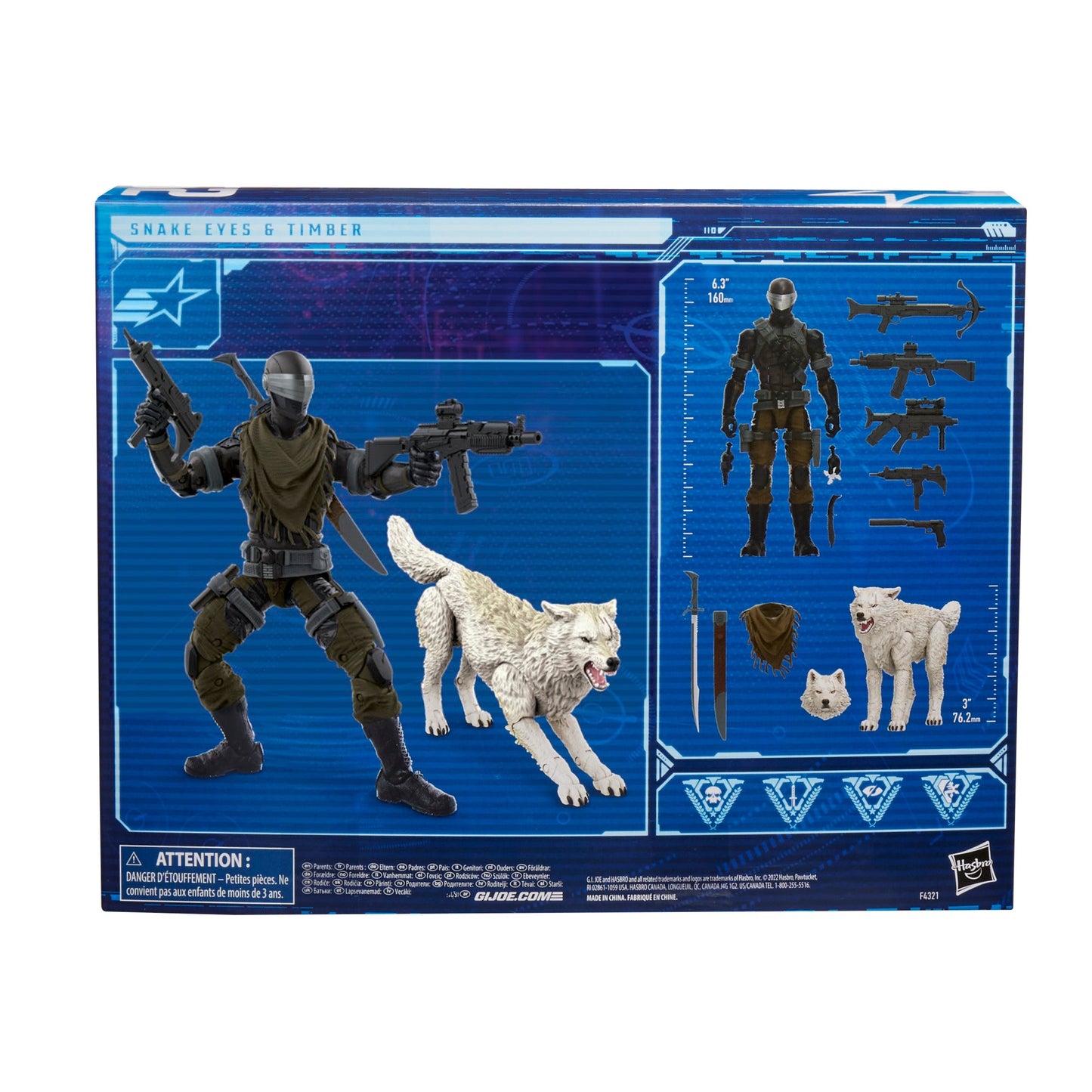 G.I. Joe Classified Series Snake Eyes & Timber #52- White