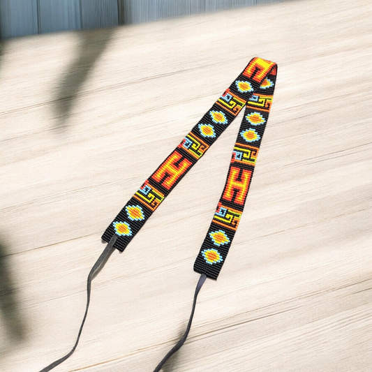 OLDTRIBES™ Beaded Black Hatband