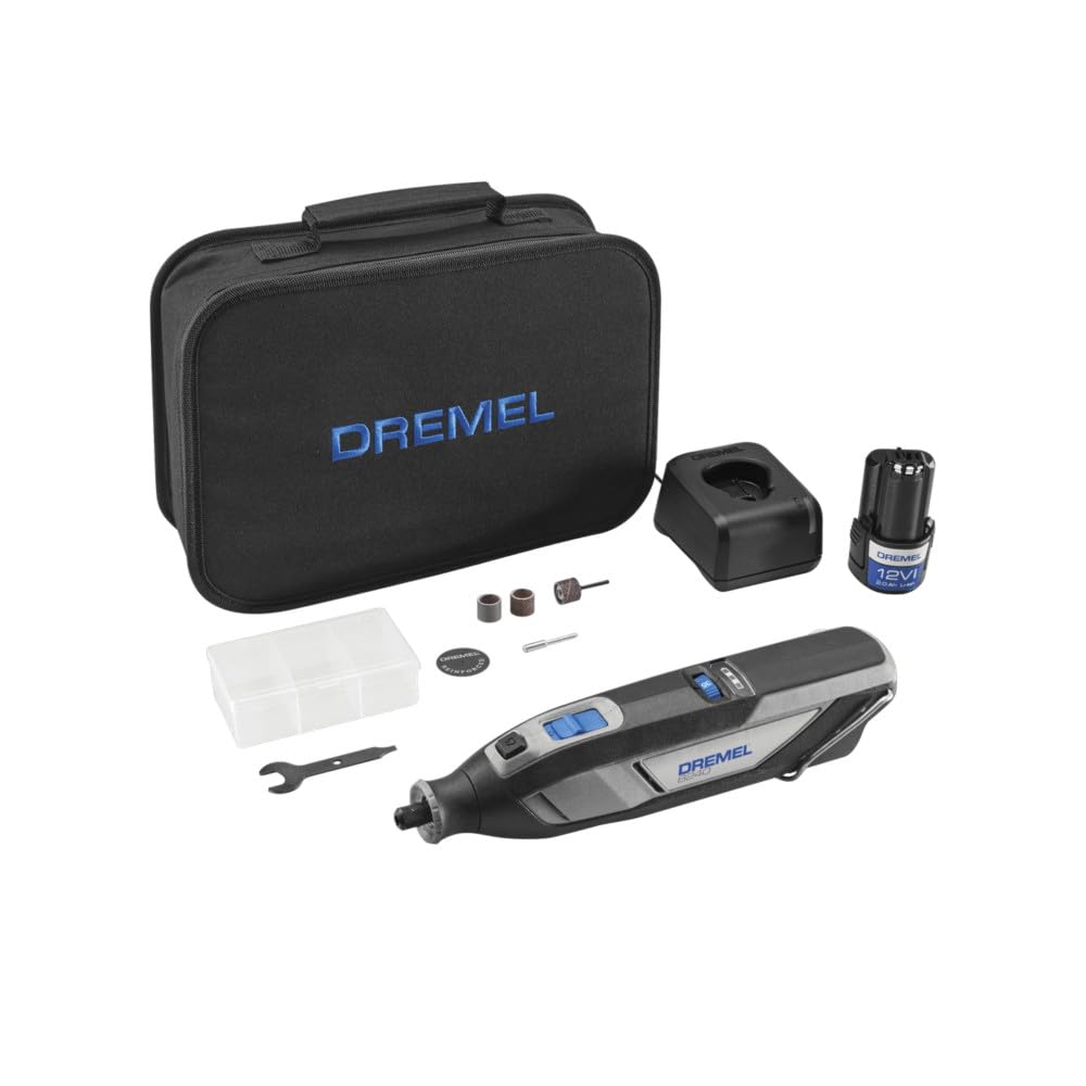 Dremel 8240-5 12V Cordless Rotary Tool Kit with Variable Speed and Comfort Grip - Includes 2AH Battery Pack, Charger, 5 Accessories, Wrench, and Tool Fabric Carry Bag 🍁 All In One Marketplace Canada