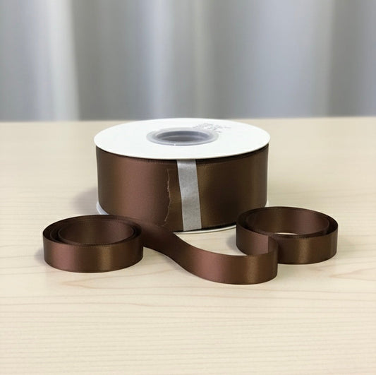 Satin Ribbon Double Face- Brown #847-3.8 cm Wide